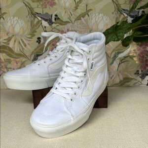 Vans White Old Skool SK8 High Top Sneakers